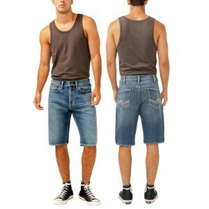 Silver Jeans Co. Indigo Gordie Loose Fit Denim Shorts Men's Size W34 L13, NWT